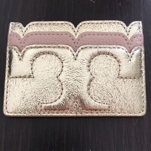 Tory Burch Scallop- Metallic Card Case